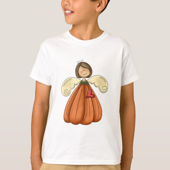 brunette pumpkin angel T-Shirt (Front)