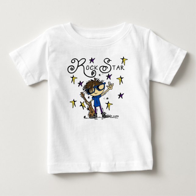 Brunette Rock Star Baby T-Shirt (Front)