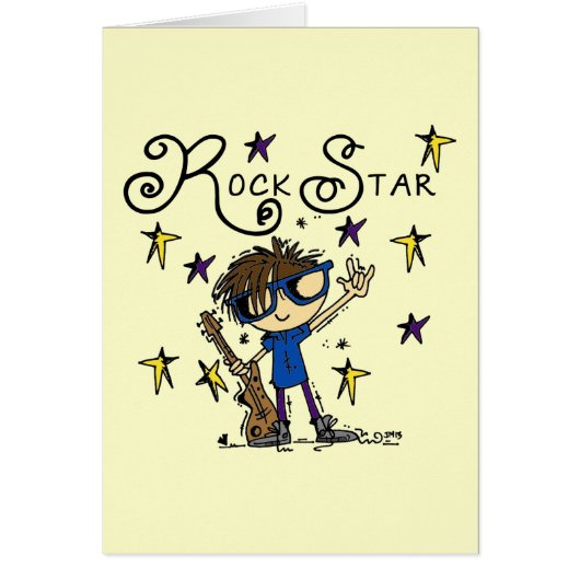 Brunette Rock Star Cards (Front)