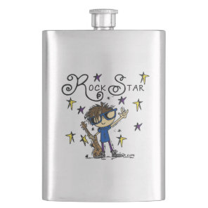 Brunette Rock Star Hip Flask