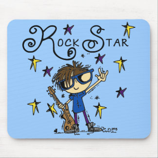 Brunette Rock Star Mouse Pad