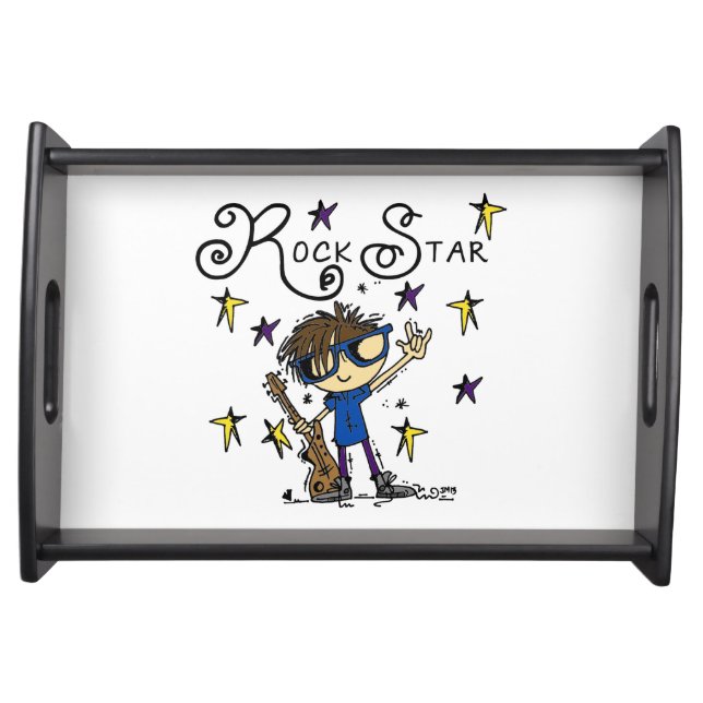 Brunette Rock Star Serving Tray (Front)