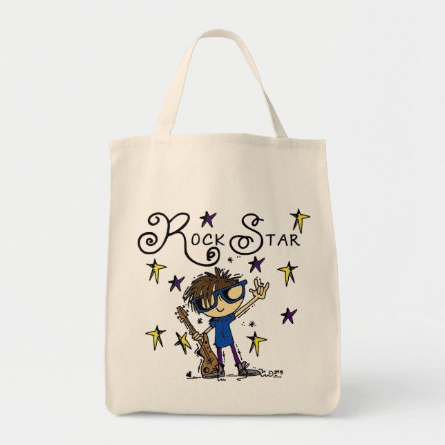 Brunette Rock Star Tote Bag (Front)
