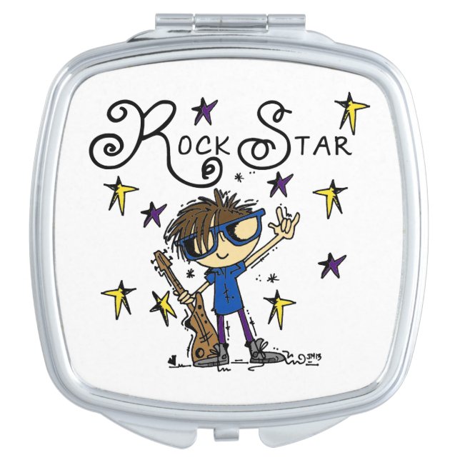 Brunette Rock Star Vanity Mirror (Front)