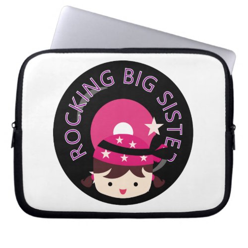 Brunette Rocking Big Sister Laptop Sleeve