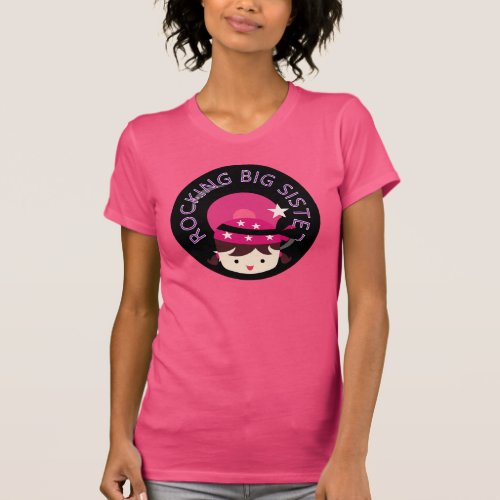 Brunette Rocking Big Sister T_Shirt