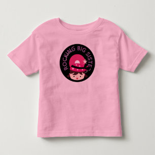 Brunette Rocking Big Sister Toddler T-shirt
