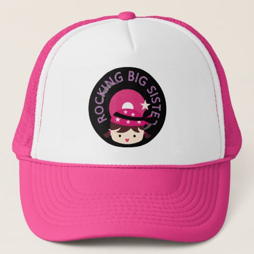 Brunette Rocking Big Sister Trucker Hat
