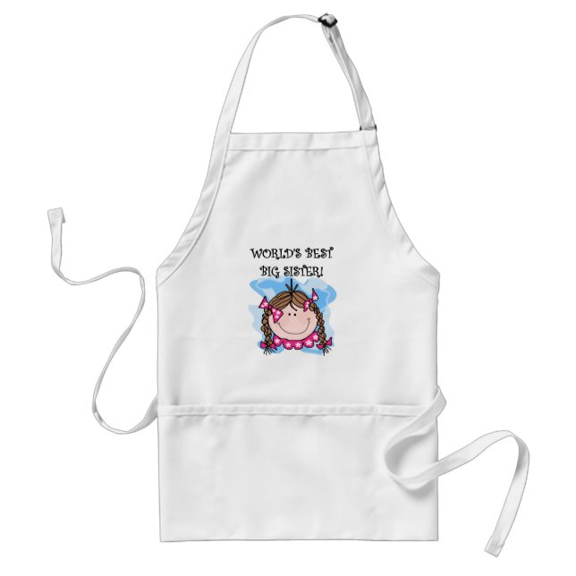 Brunette World's Best Big Sister Tshirts and Gifts Adult Apron (Front)