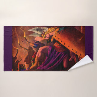Brunhilde Weeps at Sigfried’s Funeral Pyre Bath Towel Set