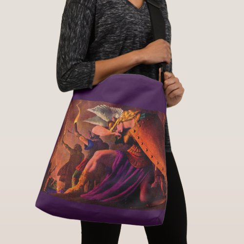 Brunhilde Weeps at Sigfrieds Funeral Pyre Crossbody Bag