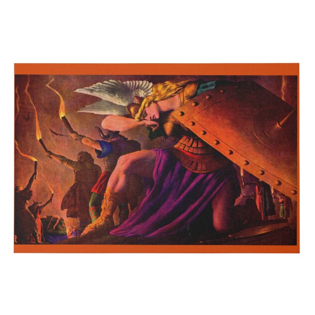 Brunhilde Weeps at Sigfried’s Funeral Pyre Faux Canvas Print (Front)