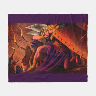 Brunhilde Weeps at Sigfried’s Funeral Pyre Fleece Blanket