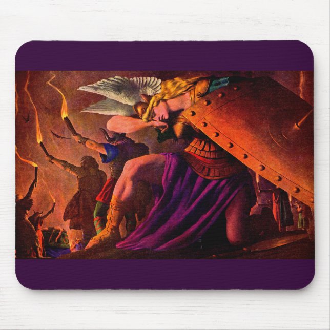 Brunhilde Weeps at Sigfried’s Funeral Pyre Mouse Pad (Front)