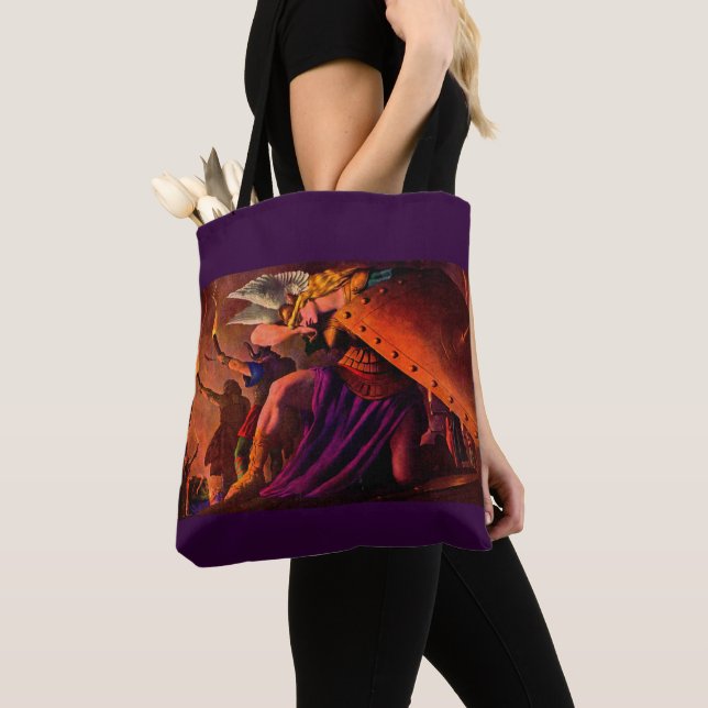 Brunhilde Weeps at Sigfried’s Funeral Pyre Tote Bag (Close Up)