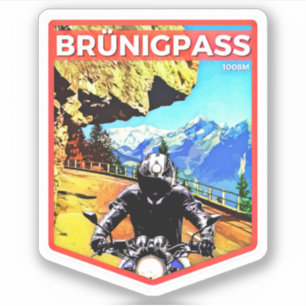 Brünigpass - Alpenpässe switzerland alpine pass Sticker