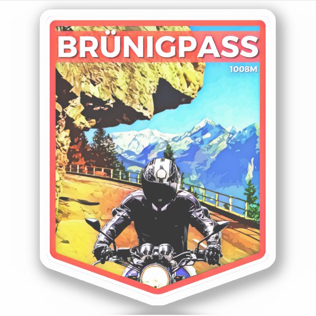 Brünigpass - Alpenpässe switzerland alpine pass Sticker (Front)