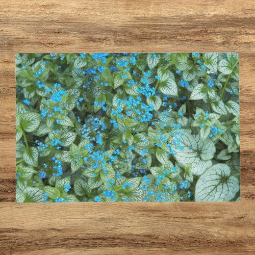 Brunnera Plant Flowers and Leaves Floral Placemat