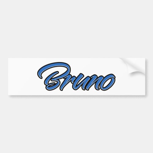 Bruno Name blue Aufkleber Sticker Autoaufkleber
