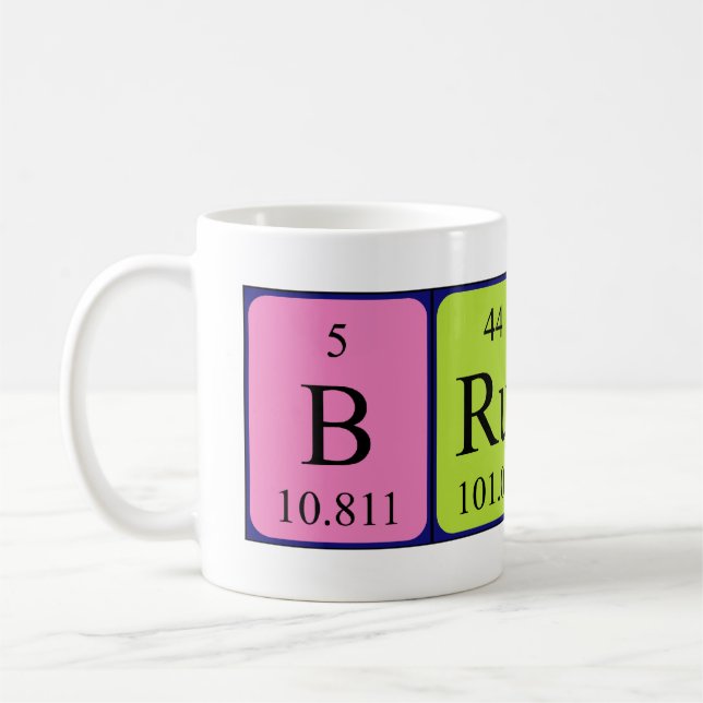 Bruno periodic table name mug (Left)