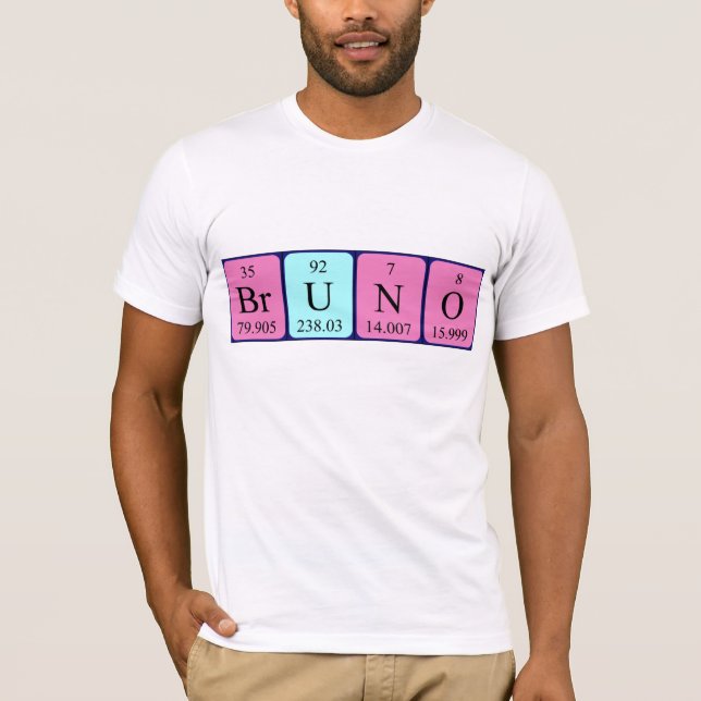 Bruno periodic table name shirt (Front)