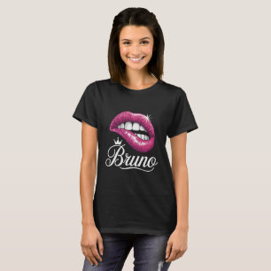 Bruno Pink Glitter Lips T-Shirt - Sassy Pop Art Sp