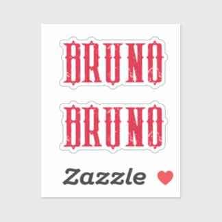 BRUNO Red Romantic Music Legend Sticker