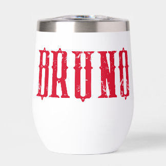 BRUNO Red Romantic Music Legend Thermal Wine Tumbler