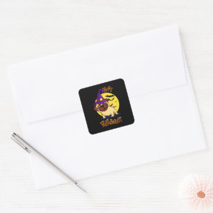 Bruno the Witchy French Bulldog Square Sticker
