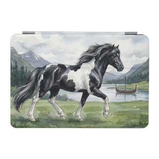 Brunskjottur Black pinto Icelandic iPad Mini Cover