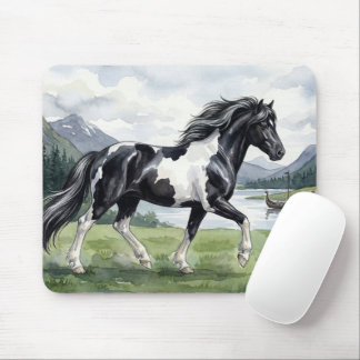 Brunskjottur Black pinto Icelandic Mouse Pad