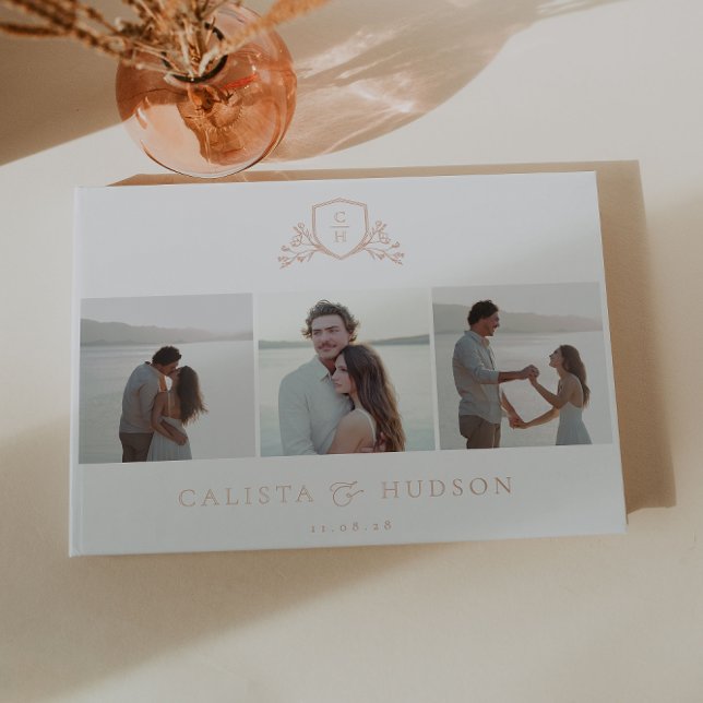 BRUNSWICK CREST Photo Wedding Foil Guest Book (Creator Uploaded)