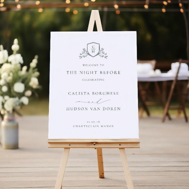 BRUNSWICK CREST Rehearsal Dinner Welcome Foam Board (Creator Uploaded)