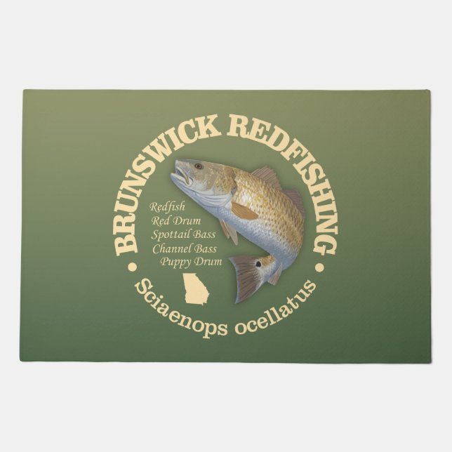 Brunswick GA (redfish) Doormat (Front)