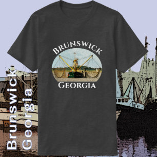 Brunswick Georgia Handsome Shrimp Boat T-Shirt