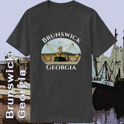 Brunswick Georgia Handsome Shrimp Boat T_Shirt