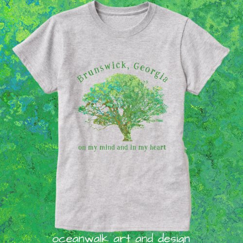 Brunswick Georgia Live Oak Tree T_Shirt