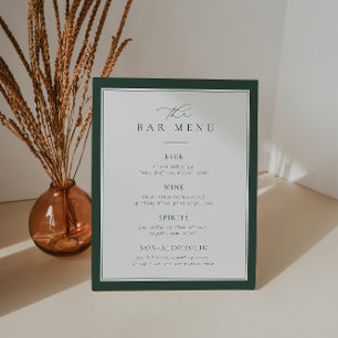 BRUNSWICK Green Bar Menu List Pedestal Sign