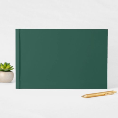 Brunswick Green Solid Color Guest Book