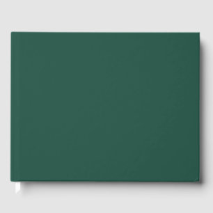 Brunswick Green Solid Color Guest Book