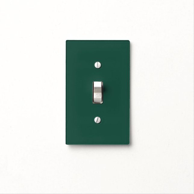 Brunswick Green Solid Color Light Switch Cover (In Situ)