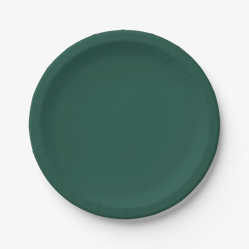 Brunswick Green Solid Color Paper Plates