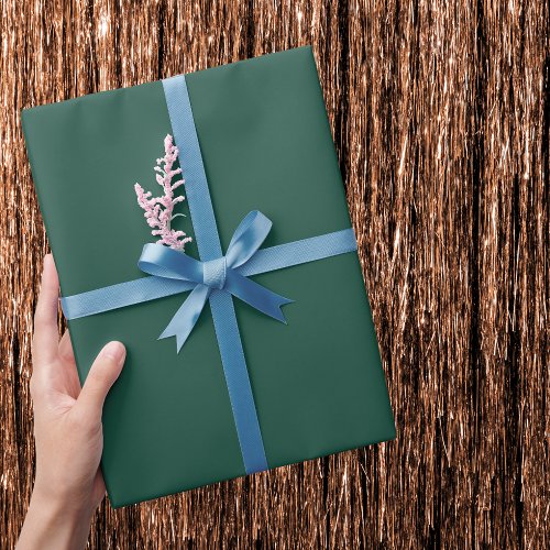 Brunswick Green Solid Color Wrapping Paper