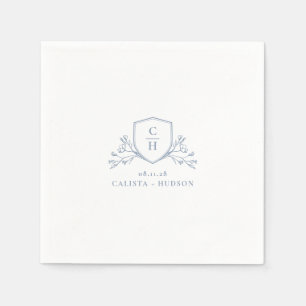 BRUNSWICK Monogram Crest Wedding Napkins