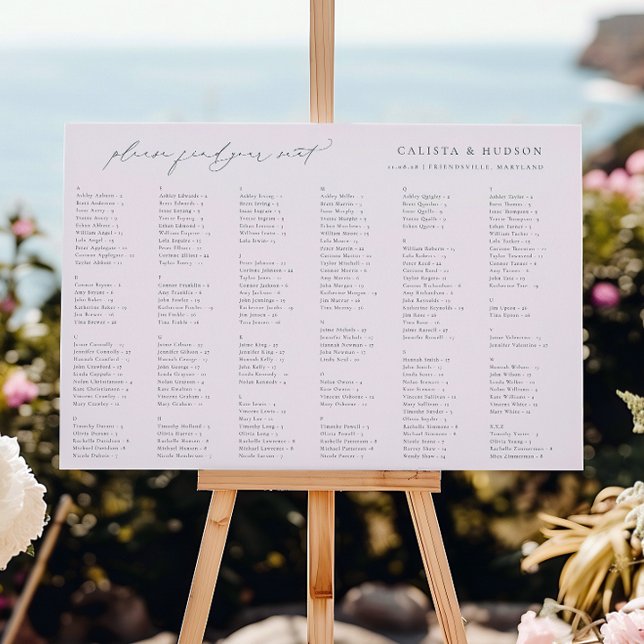 BRUNSWICK Wedding Alphabetical Seating Chart Foam Board (Creator Uploaded)