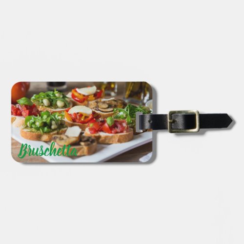 Bruschetta Antipasti with beans and arugula Luggage Tag