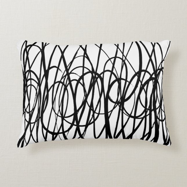 Brush abstract pattern. Grunge texture. Background Accent Pillow (Front)