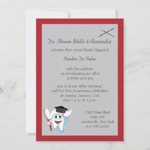 Brush and Tooth Dental Graduate Invitation