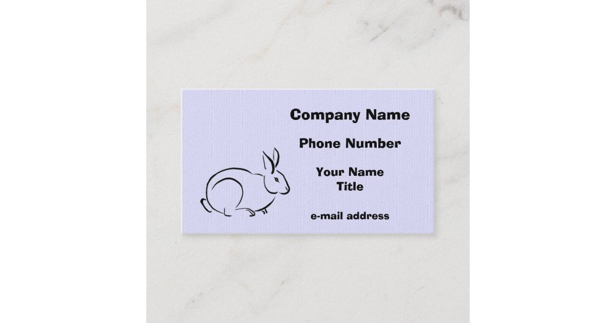Brush Art Rabbit Business Card Zazzle