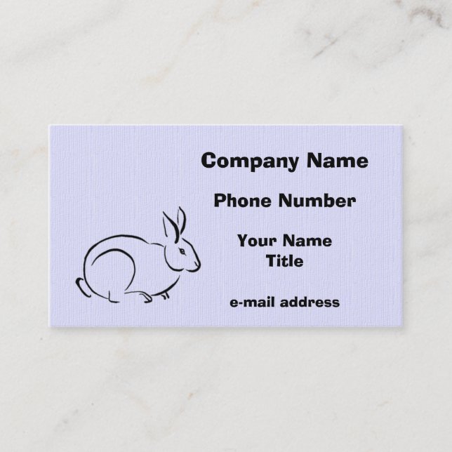 Brush Art Rabbit Business Card (Front)
